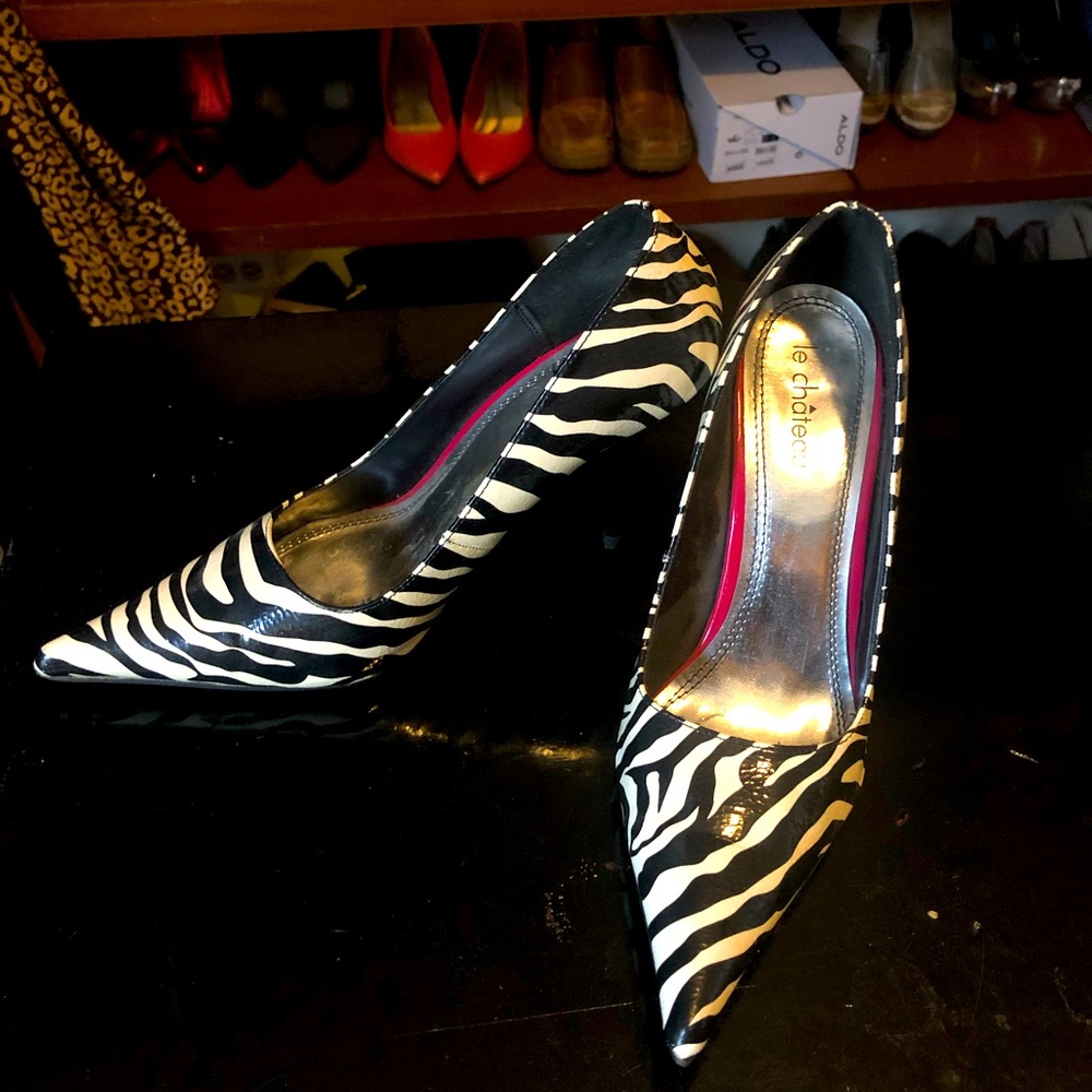Le Chateau Zebra Pumps
